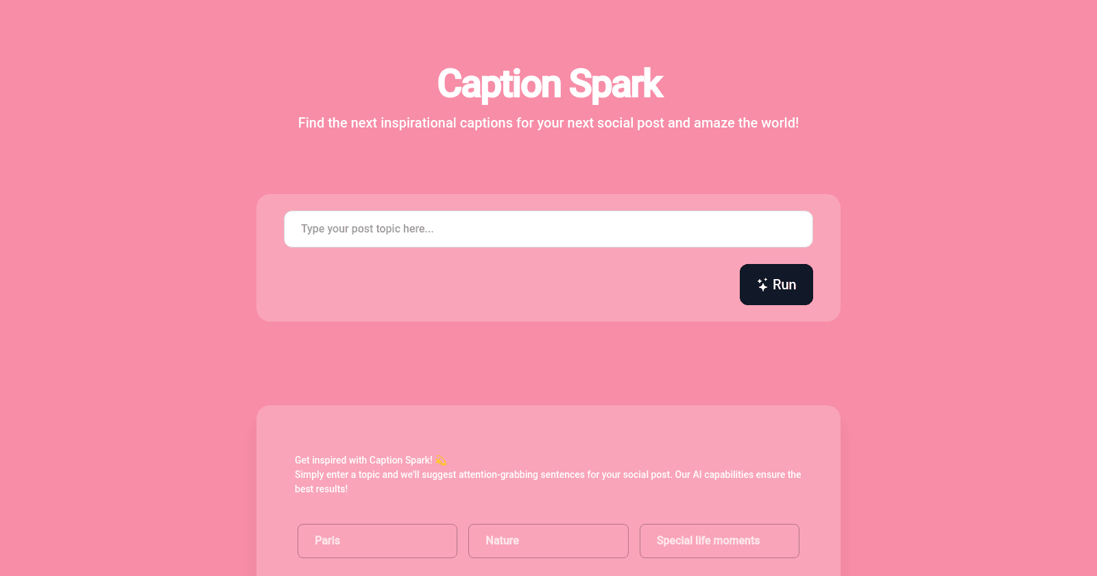 Caption Spark