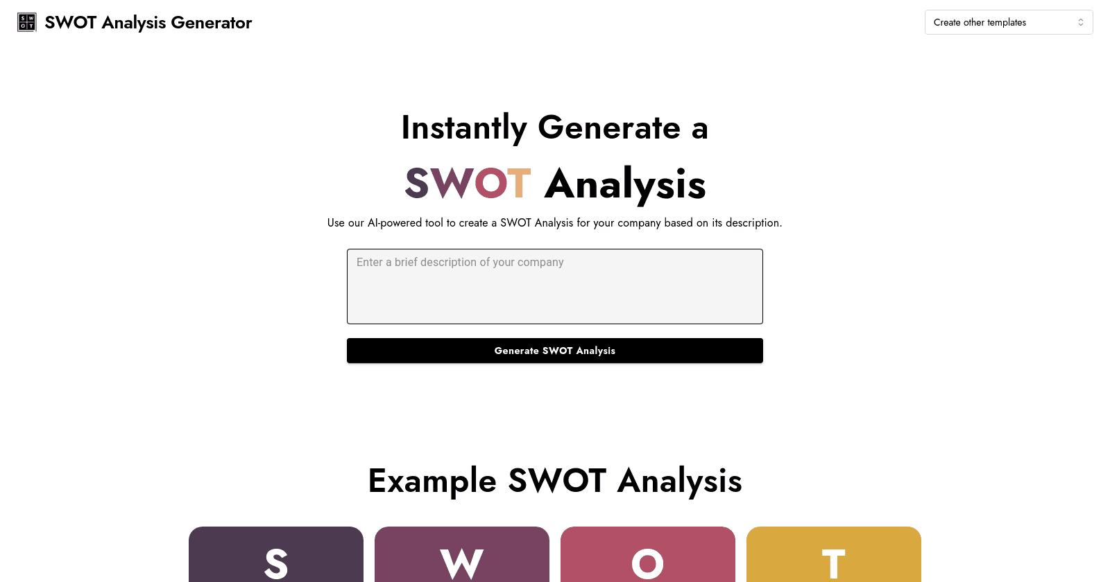 SWOT Analysis